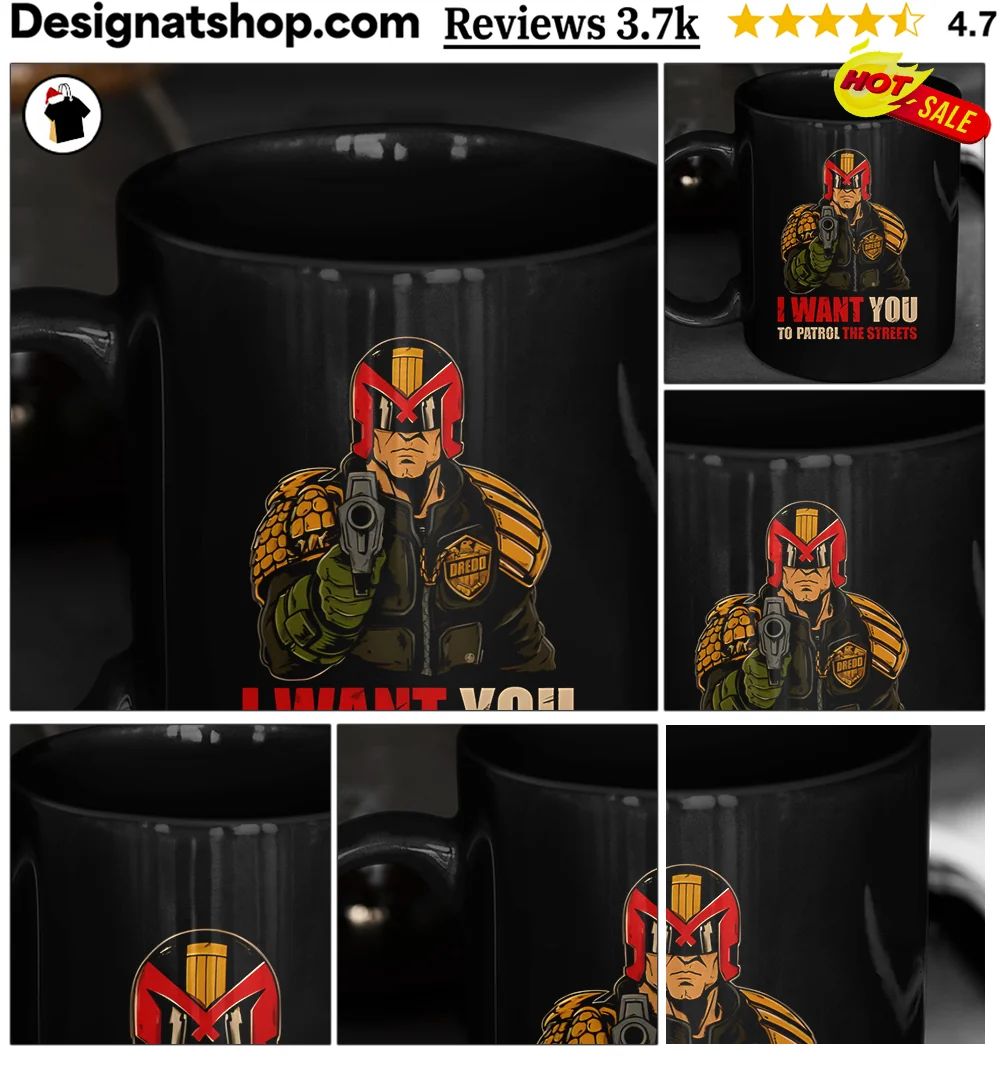 Judge Dredd I Want You to Patrol the Streets shirt