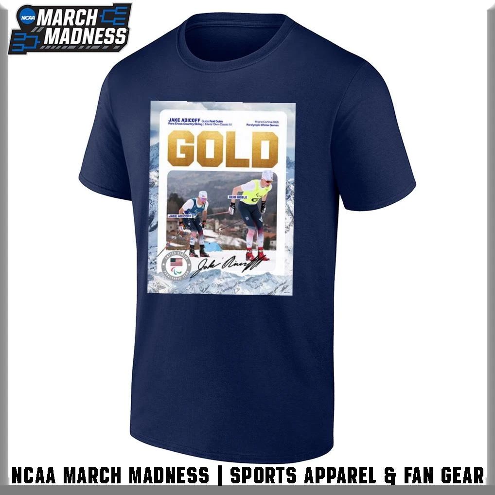 Jake Adicoff Claims The 10km Classic VI Title With Reid Goble Milano Cortina Winter Paralympics 2026 T-Shirt