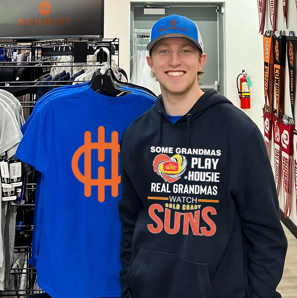 Some grandmas play housie real grandmas watch Gold Coast Suns shirt