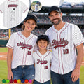 Custom Photo Pencil Sketch Art Family Mommy Daddy Baseball - Personalized Baseball Jersey Shirt