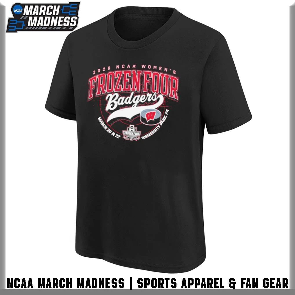 Wisconsin Badgers 2026 NCAA Women’s Hockey Frozen Four Bound T-Shirt