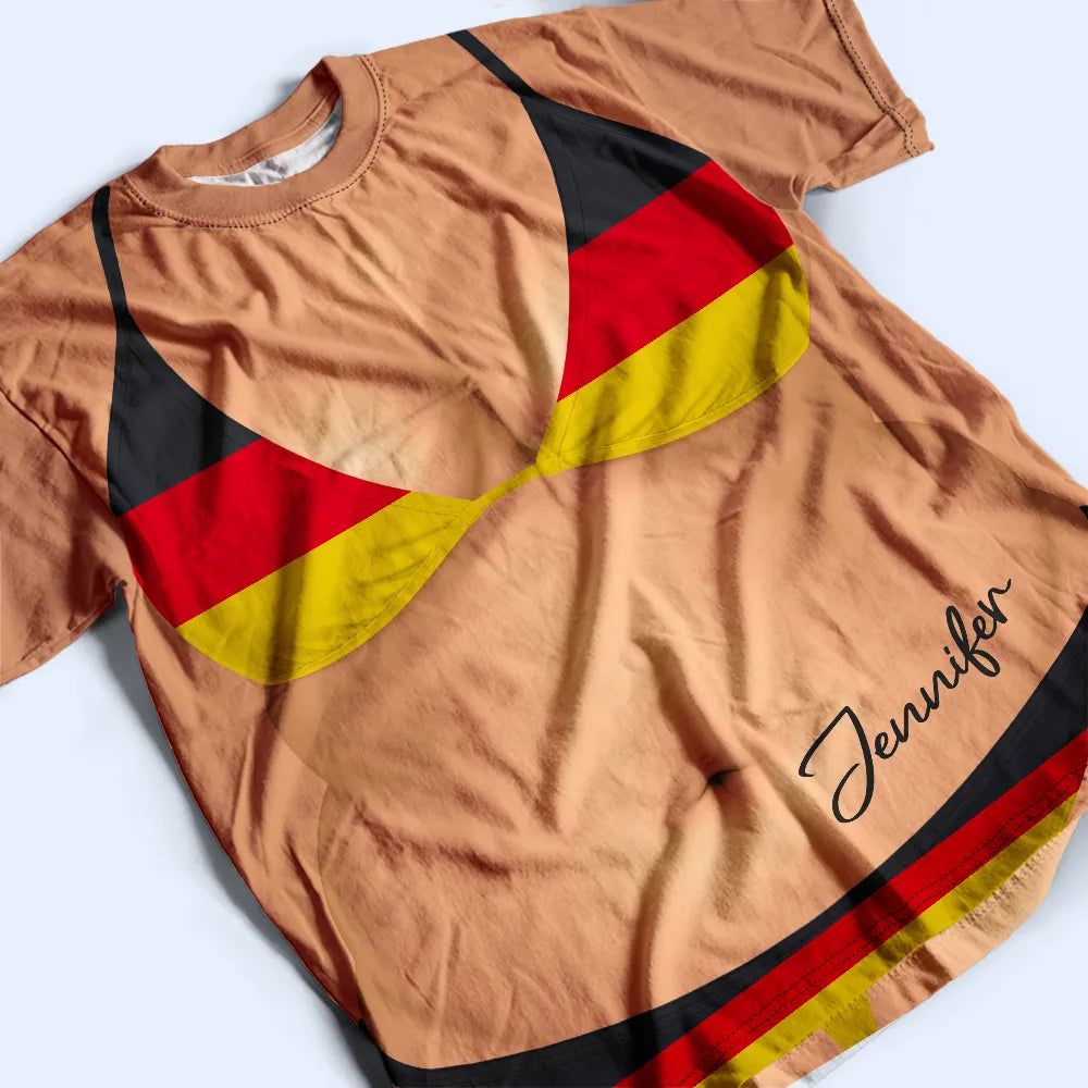3D Funny Body Country Flag - Personalized Full Print T Shirt