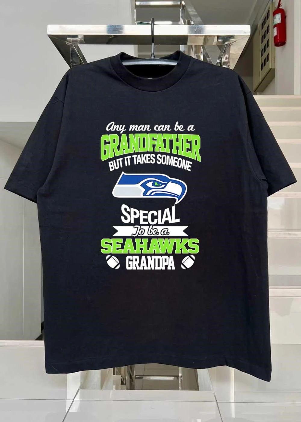 Seahawks Grandfather Apparel Any Man Can Be a Special Seahawks Grandpa shirt