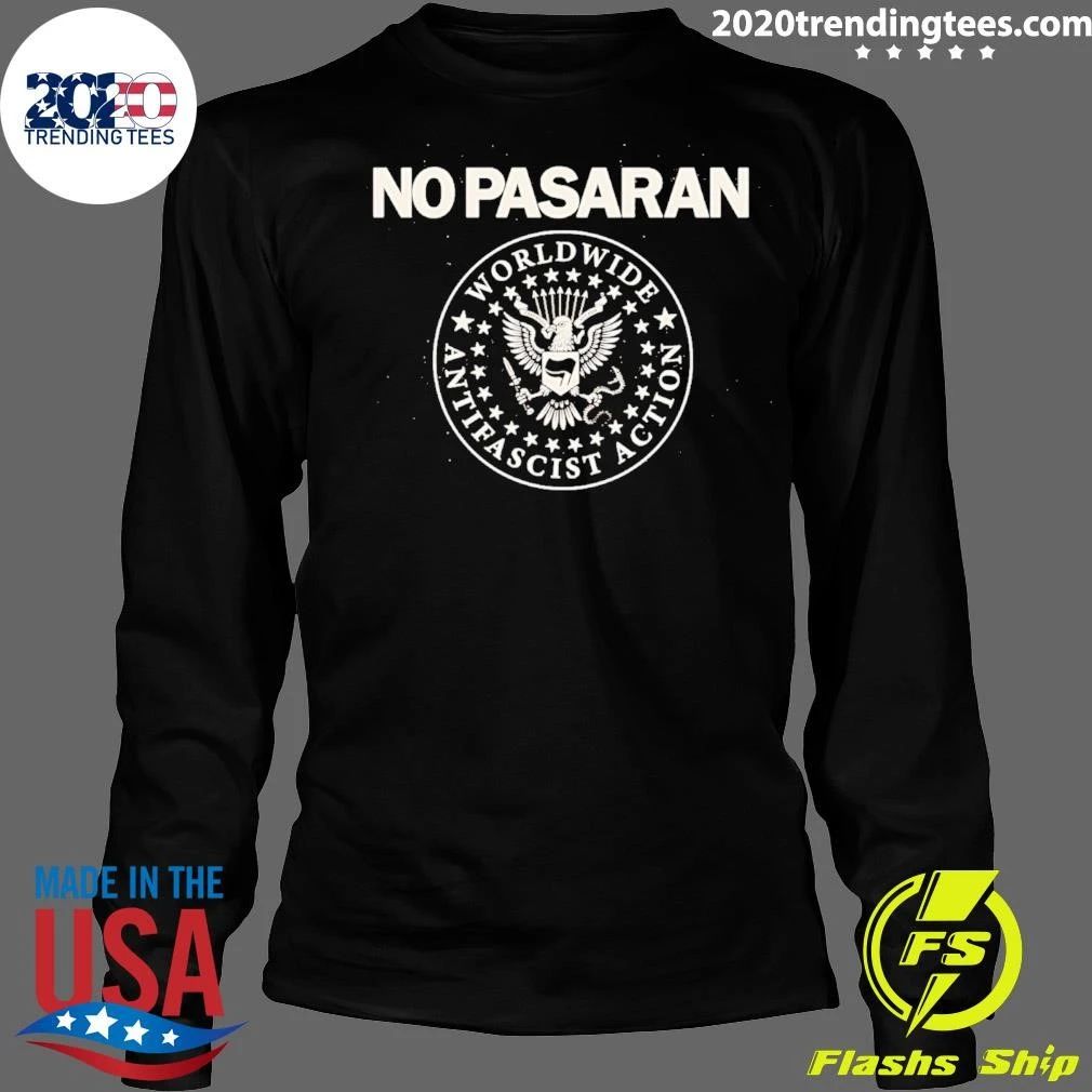No Pasaran Worldwide Antifascist Action Shirt