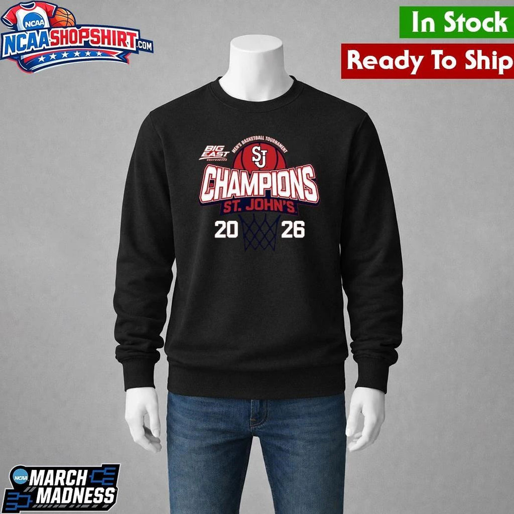 St. John’s Red Storm 2026 Big East Men’s Basketball Tournament Champions Shirt