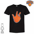 New York Basketball World Champions Ring Three Finger Sign Graphic Blue Unisex T shirt