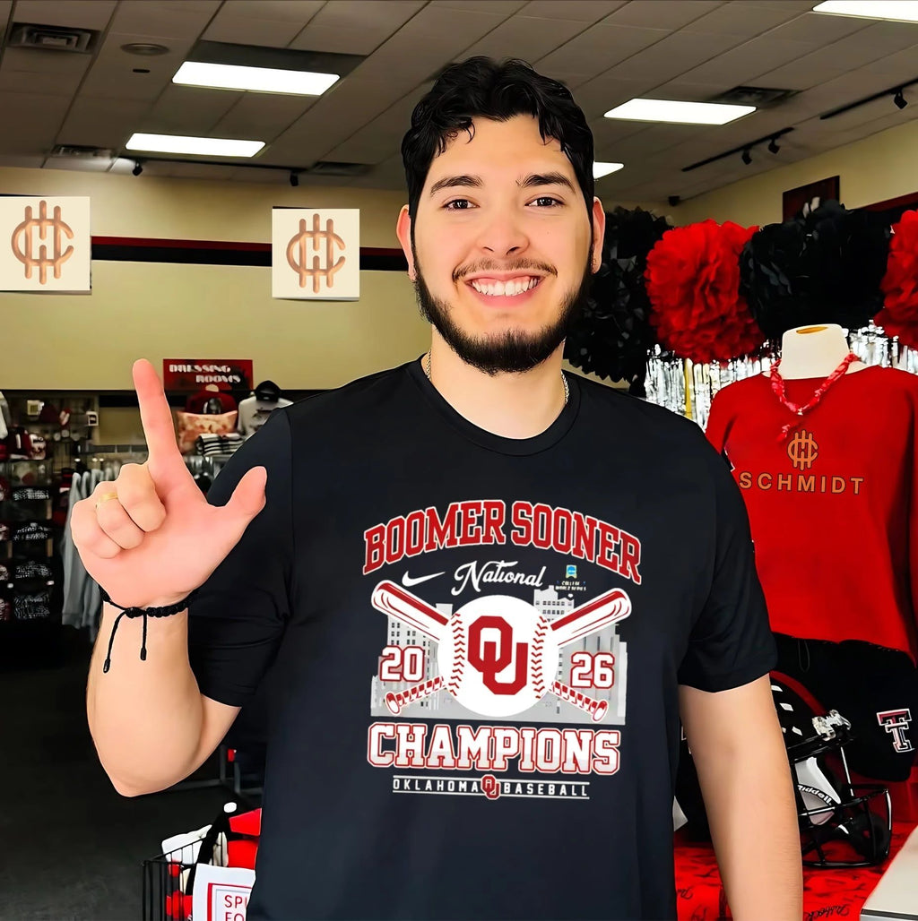 Oklahoma Sooners 2026 NCAA Baseball National Champions skyline shirt