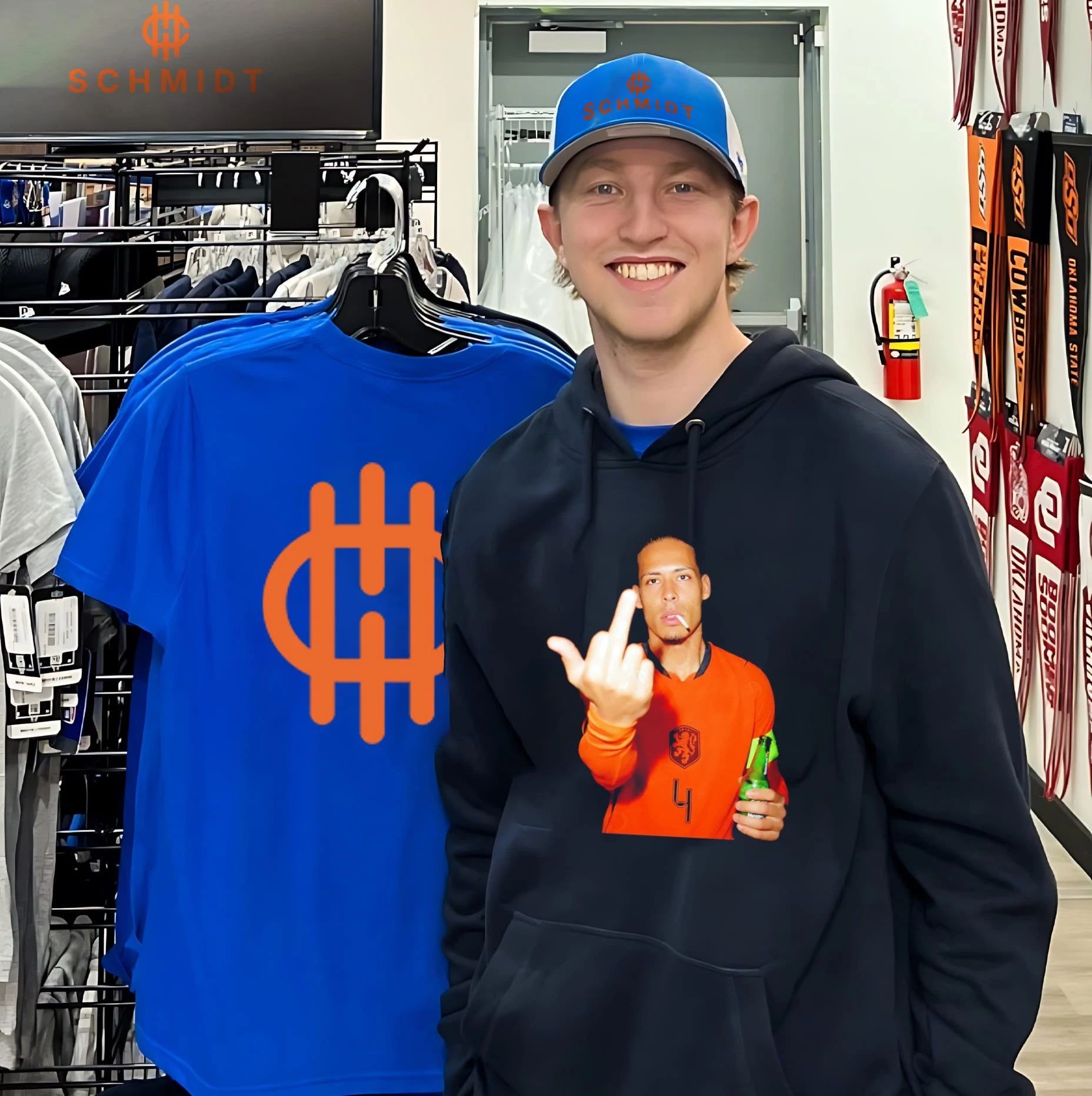 Virgil van Dijk Netherlands National Team Middle Finger shirt