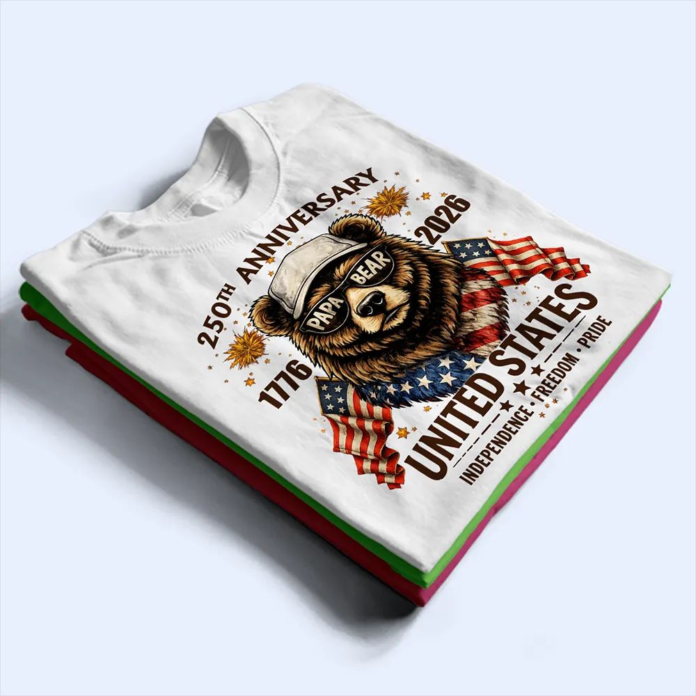Stars & Stripes Grandpa Bear - Personalized T Shirt