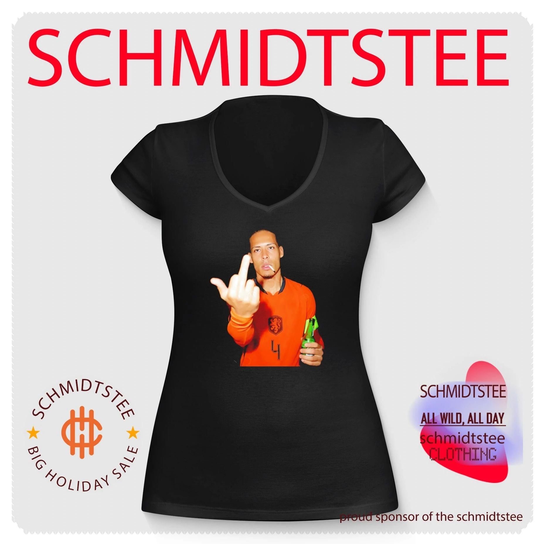 Virgil van Dijk Netherlands National Team Middle Finger shirt