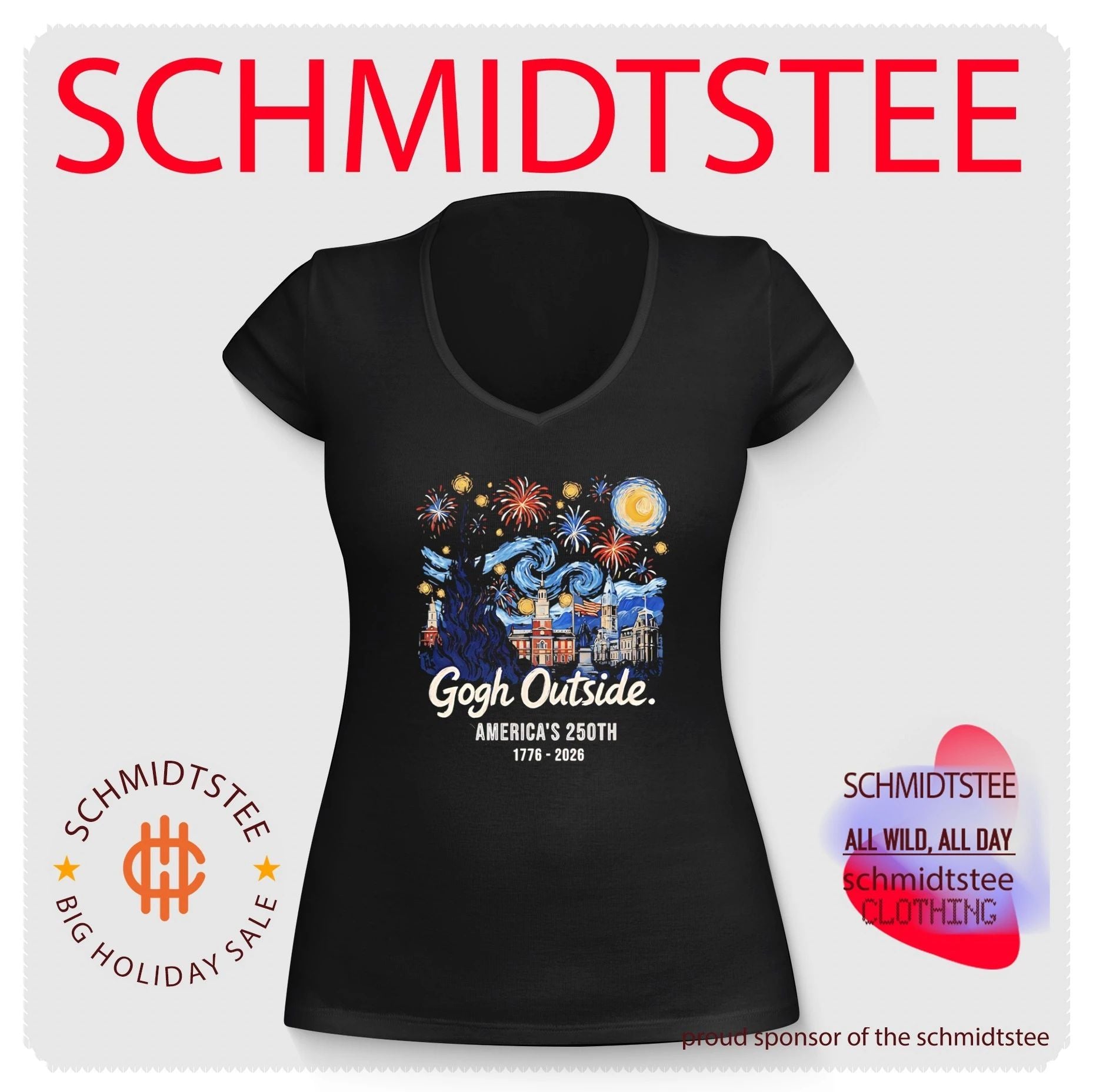 Gogh Outside America’s 250th 1776-2026 shirt
