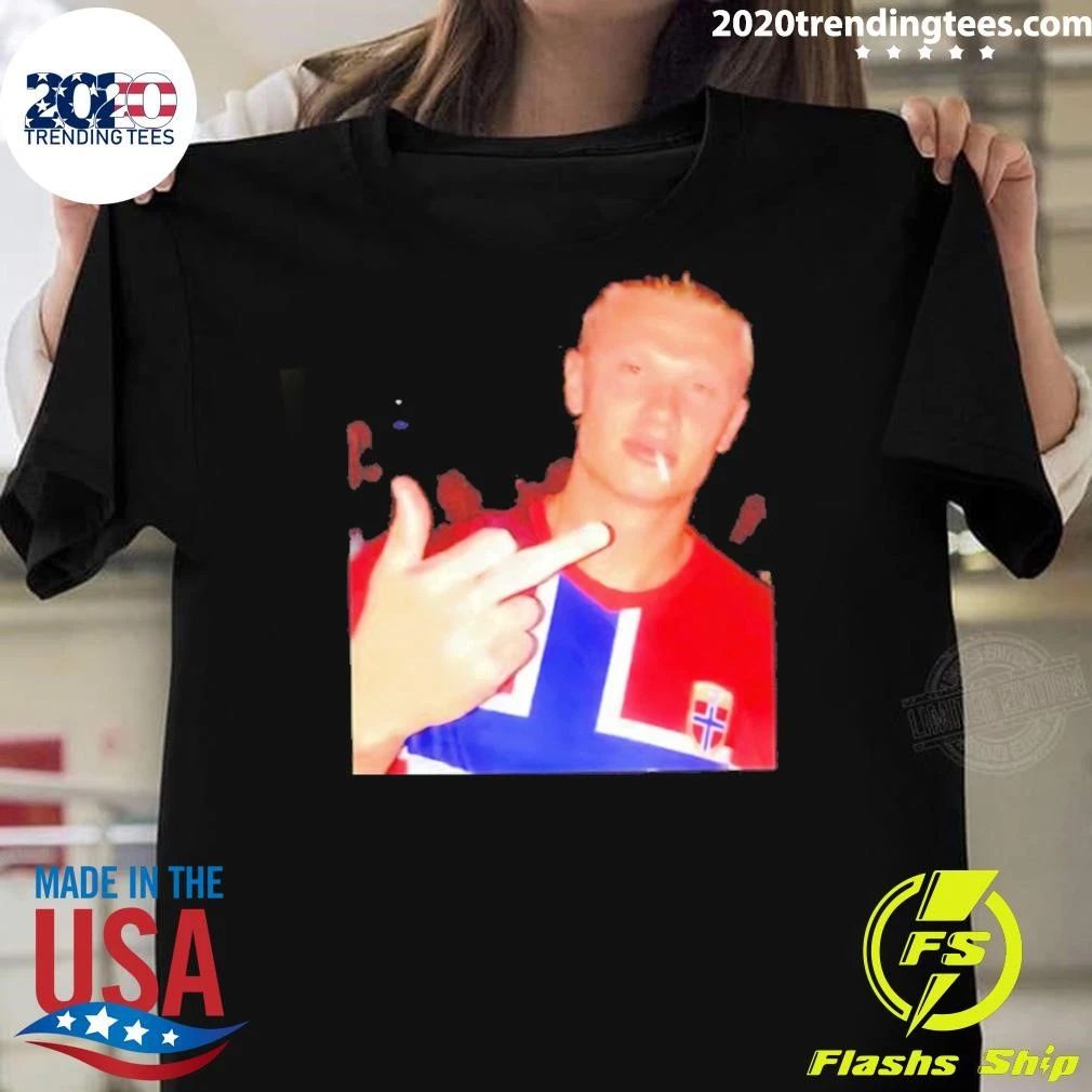 Erling Haaland Norway National Middle Finger Shirt