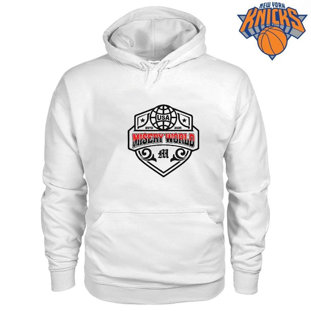 Misery World USA ESTD 2026 Shield Logo Athletic Global Tour Shirt