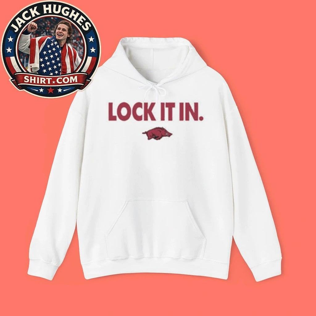 Lock It In Arkansas Razorbacks Shirt – Arkansas Fan Game Day Graphic T-Shirt