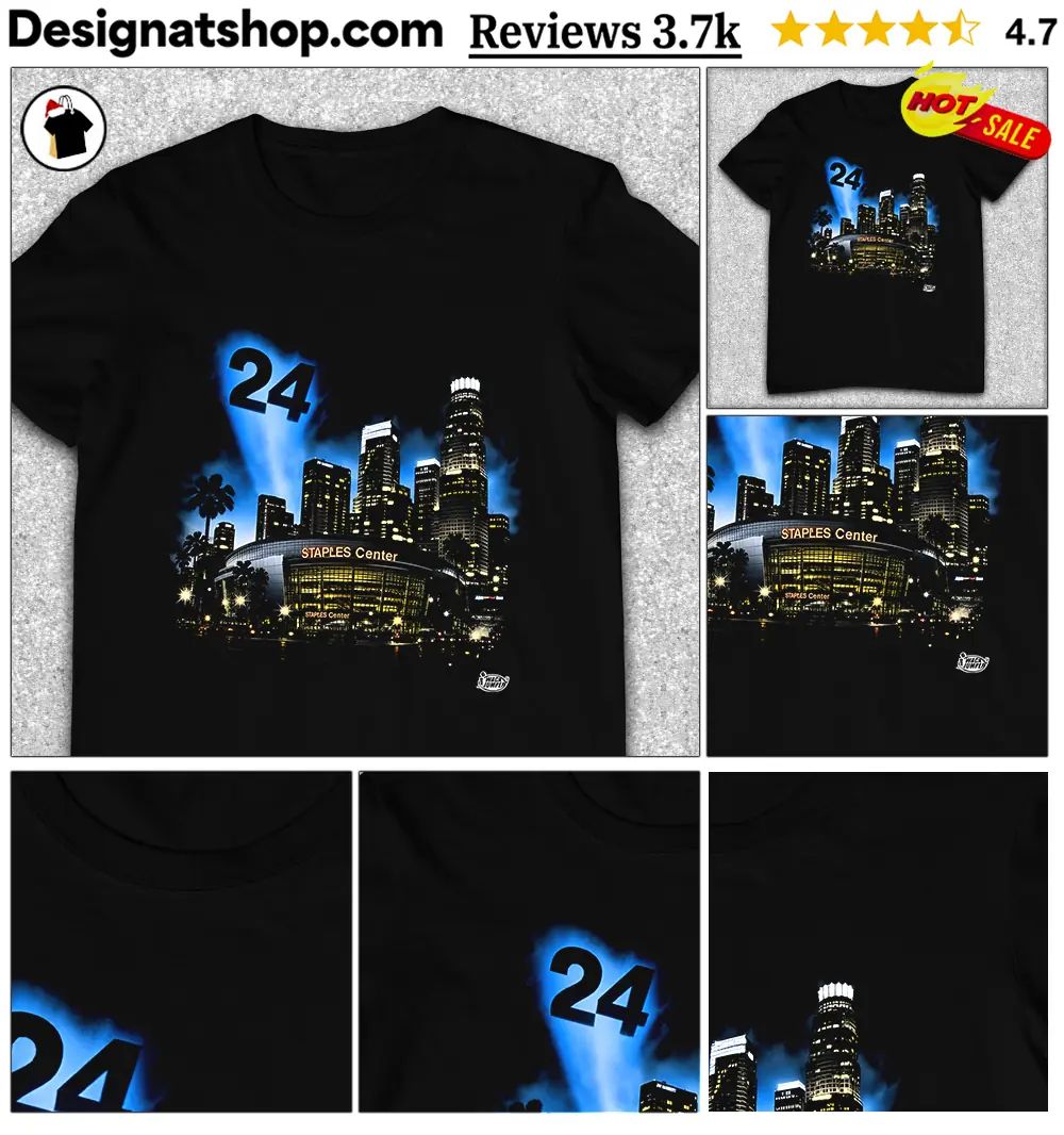 Los Angeles Lakers Basketball Arena City Skyline Staples Center 24 Memorial Shirt