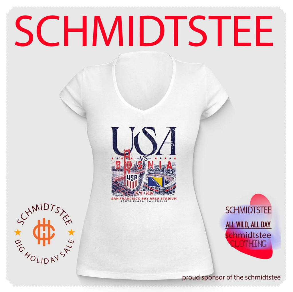 USA vs Bosnia 2026 Match Up San Francisco Bay Area Stadium shirt