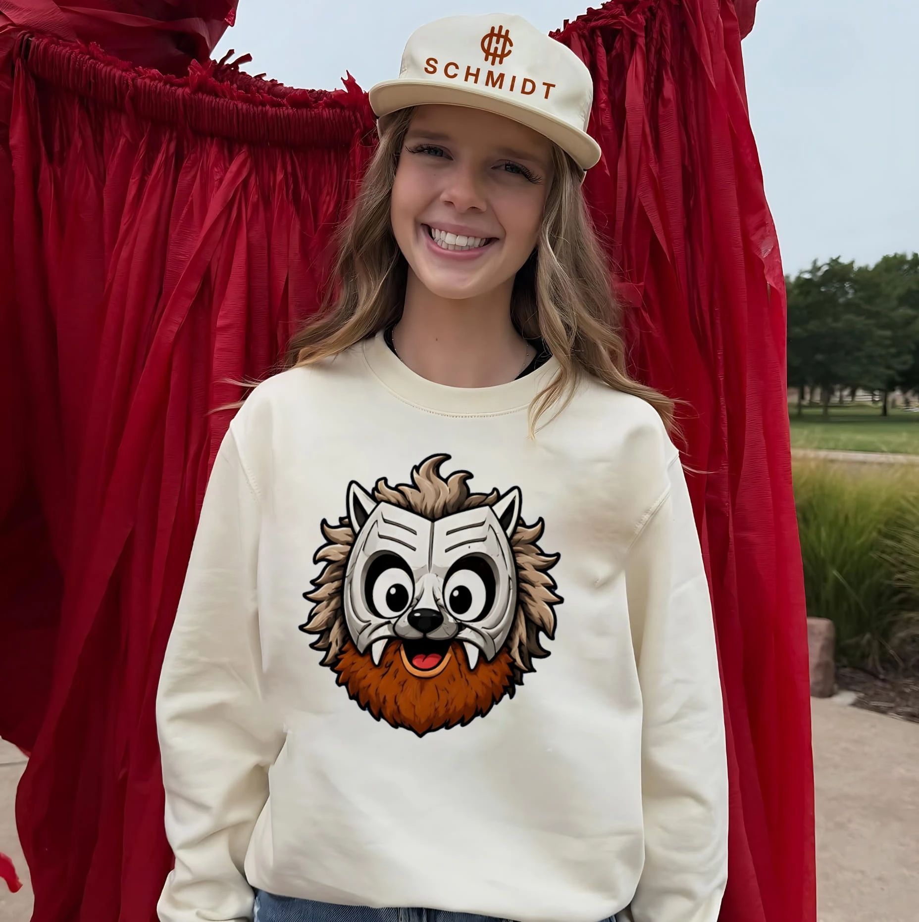 Werewolf mask cartoon shirt