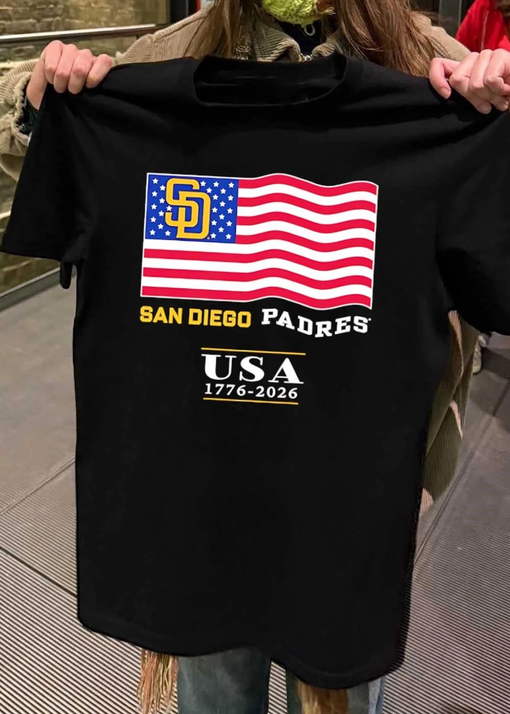 San Diego Padres Shirt USA 1776 2026 Patriotic Baseball T-Shirt
