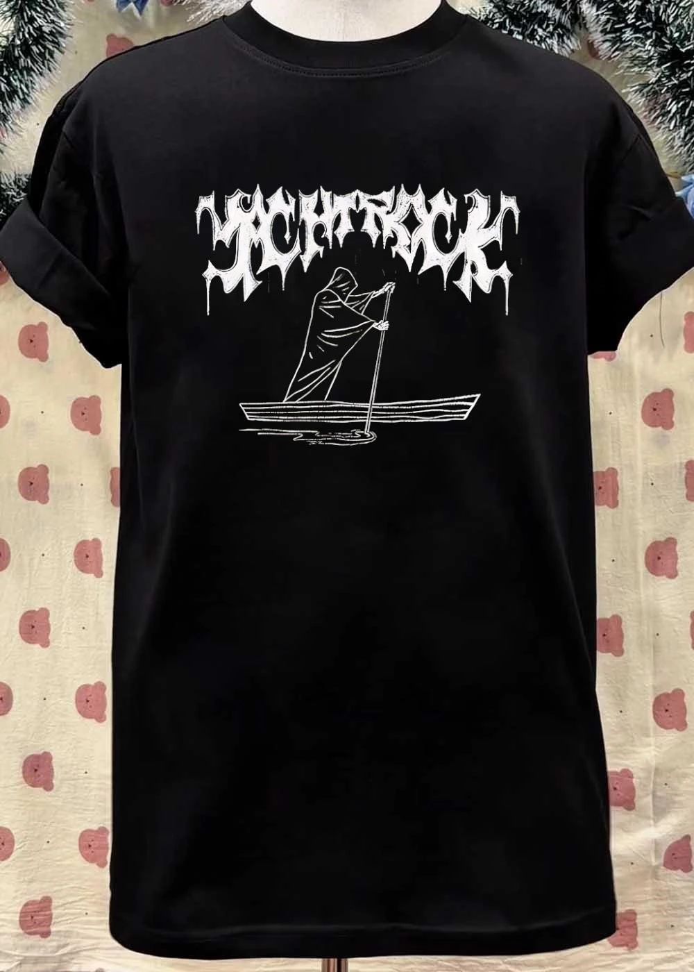 Grim Reaper Rowing a Boat Yacht Rock Shirt