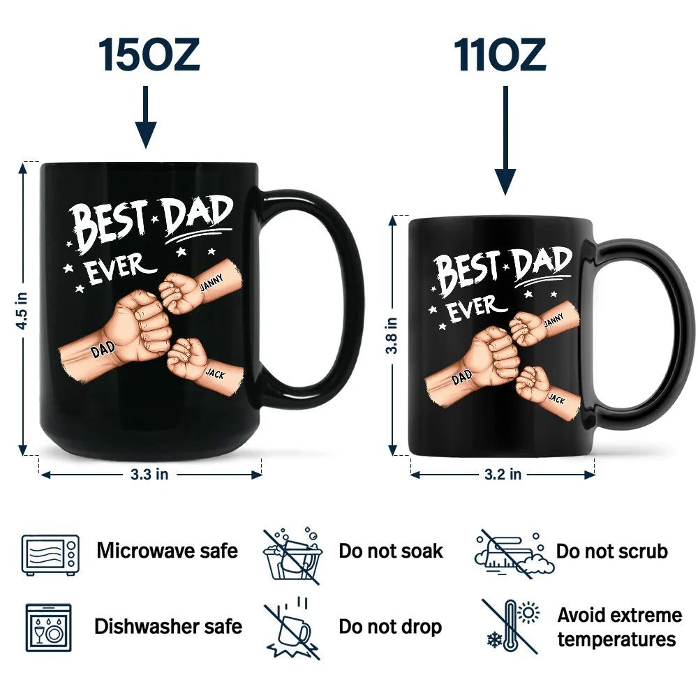 Best Dad Grandpa Ever Fist Bump - Personalized Father's Day Gift Set
