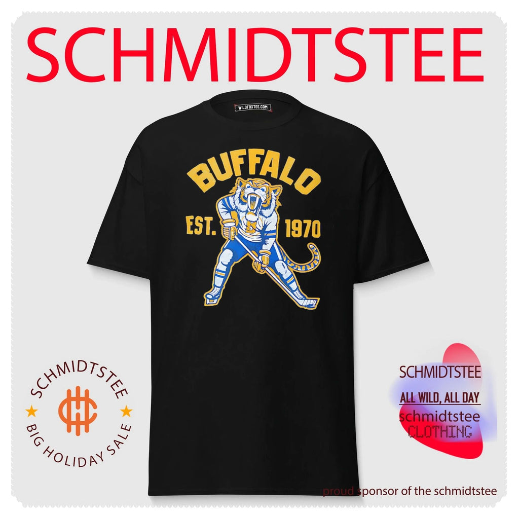 Ice Age Buffalo Hockey Est 1970 tiger mascot shirt