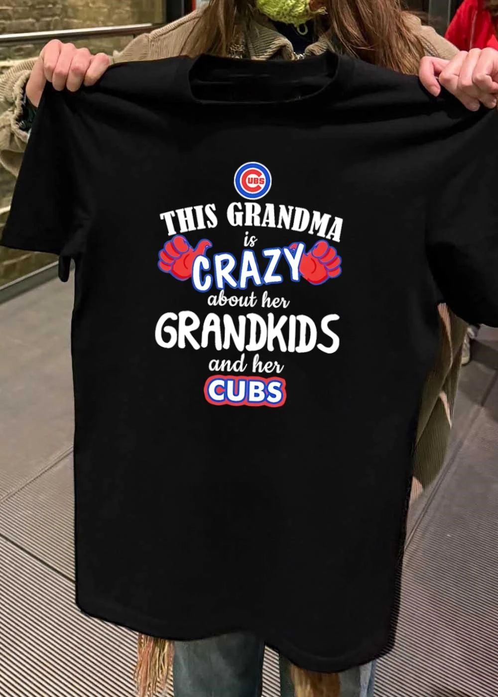 This Grandma is Crazy About Her Grandkids and Her Cubs Shirt