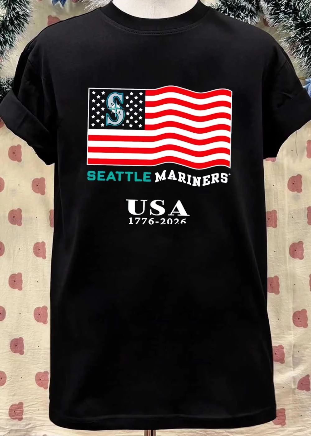 Apparel Seattle Mariners Flag USA 1776-2026 T-Shirt