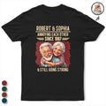 Custom Photo Caricature Vintage Annoying Each Other - Personalized T Shirt