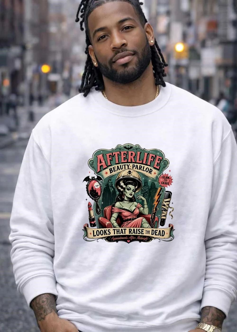 Afterlife Beauty Parlor Looks That Raise the Dead Glam to Grave T-Shirt