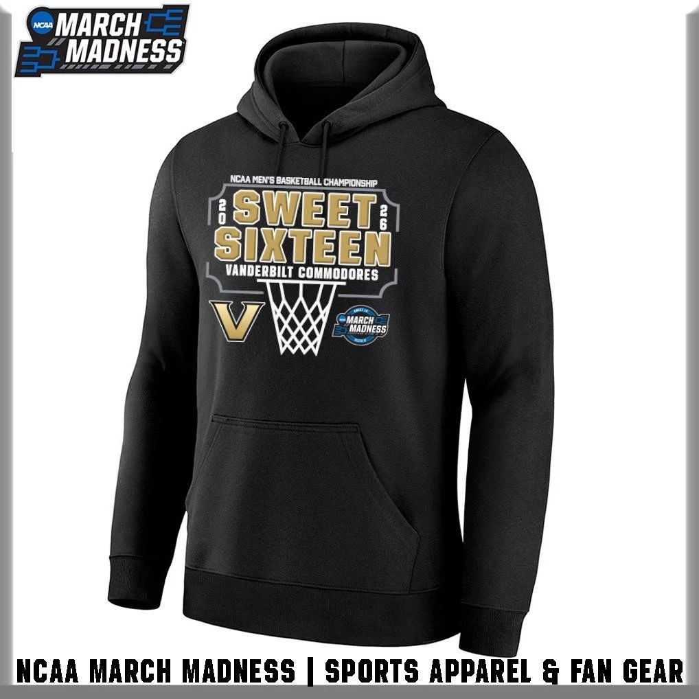 Vanderbilt Commodores 2026 NCAA Men’s Basketball Tournament March Madness Sweet Sixteen T-Shirt