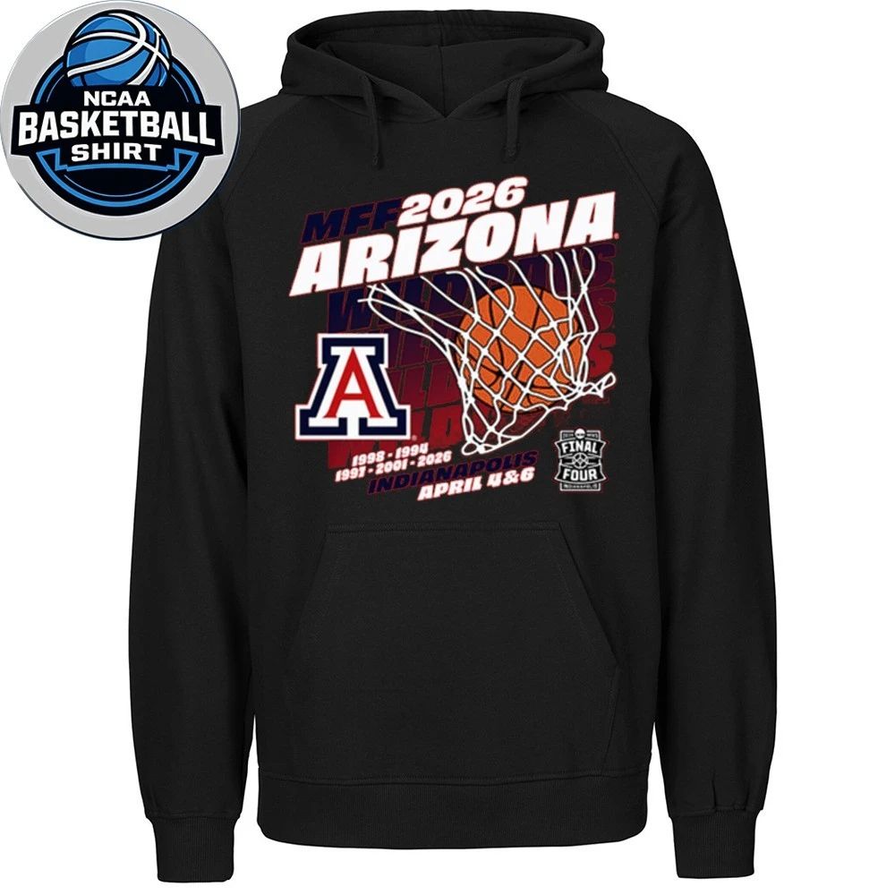 Arizona Wildcats Red Blue 84 2026 Men’s Basketball Final Four 1998-1994-1997-2001-2026 Logo Shirt