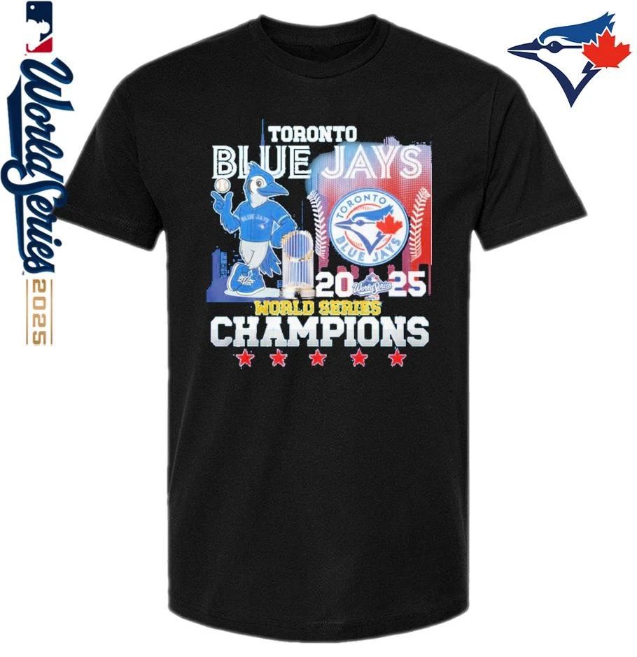 Toronto Blue Jays 2025 World Series Want It All Champions Mascot T-Shirt