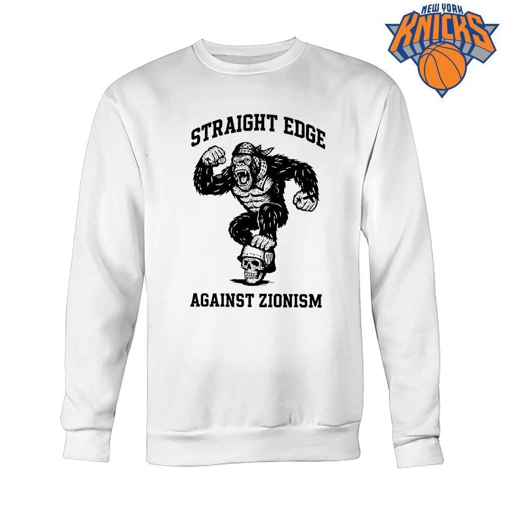 Straight Edge Against Zionism Gorilla Skull Punk Rock Shirt