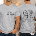 Custom Photo Pencil Sketch Best Dad Grandpa Ever - Personalized T Shirt