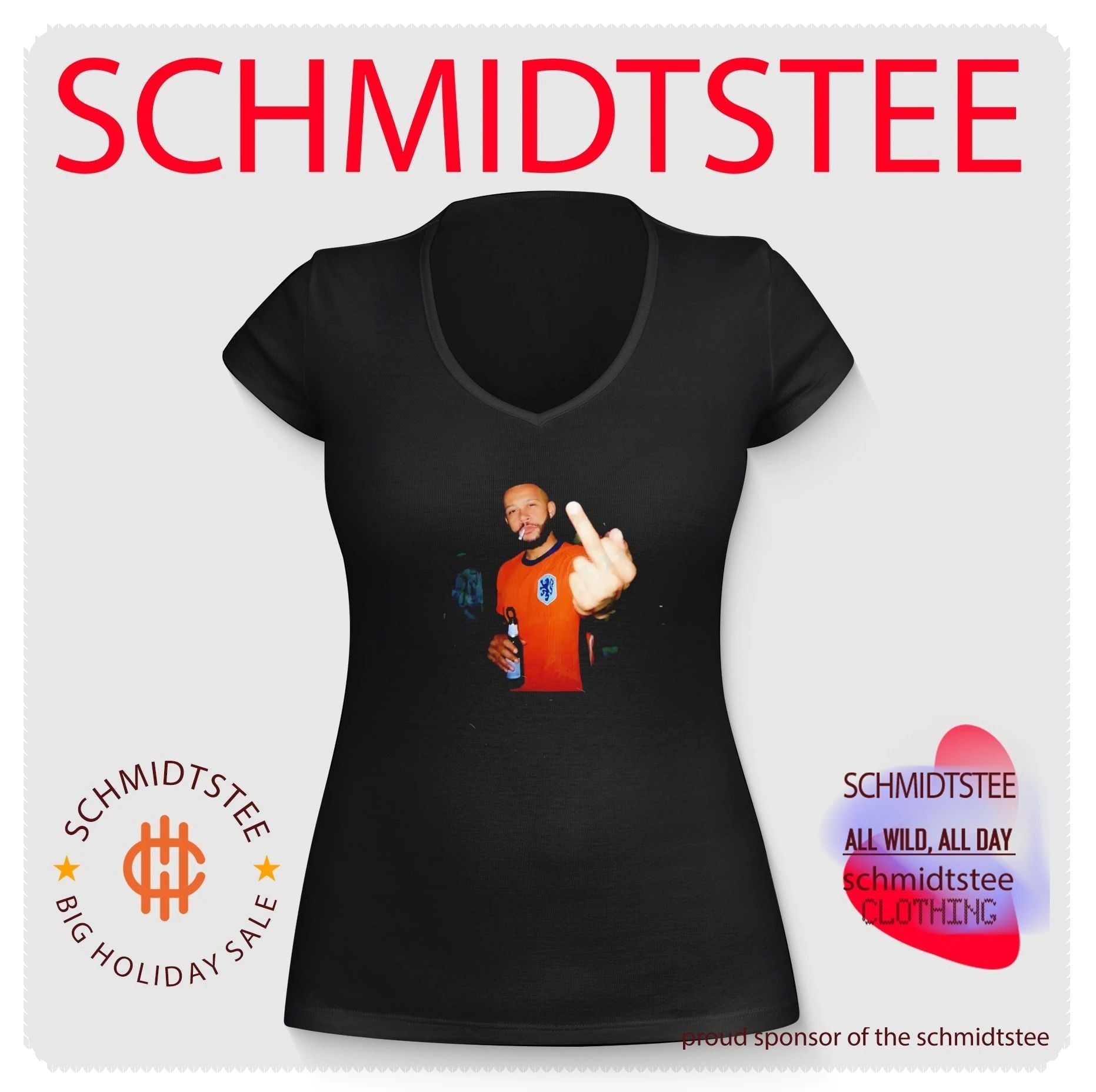 Memphis Depay Netherlands National Football Team middle finger shirt