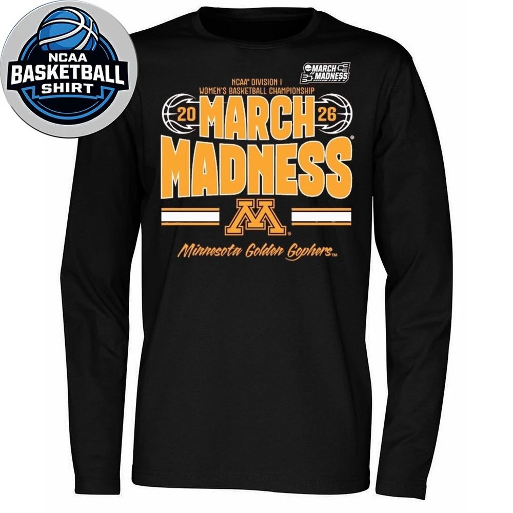 Maroon Minnesota Golden Gophers 2026 NCAA Women’s Basketball Tournament March Madness Logo T-Shirt
