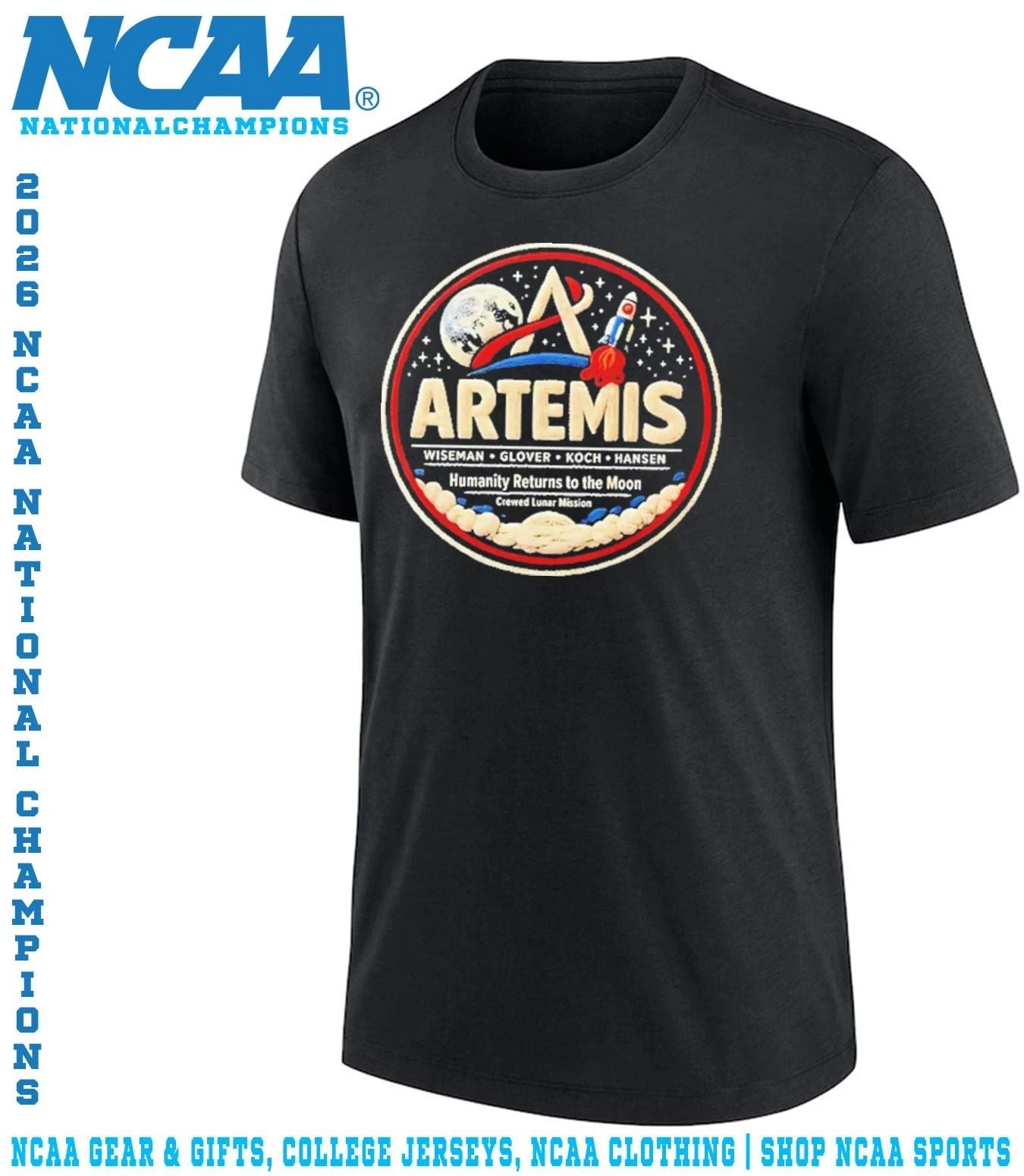 NASA Artemis II Back To The Moon 2026 Humanity Returns To The Moon Crewed Lunar Mission shirt