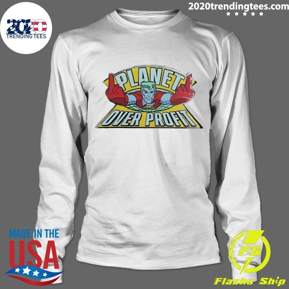 Captain Planet Enamel Pin Planet Over Profit Shirt