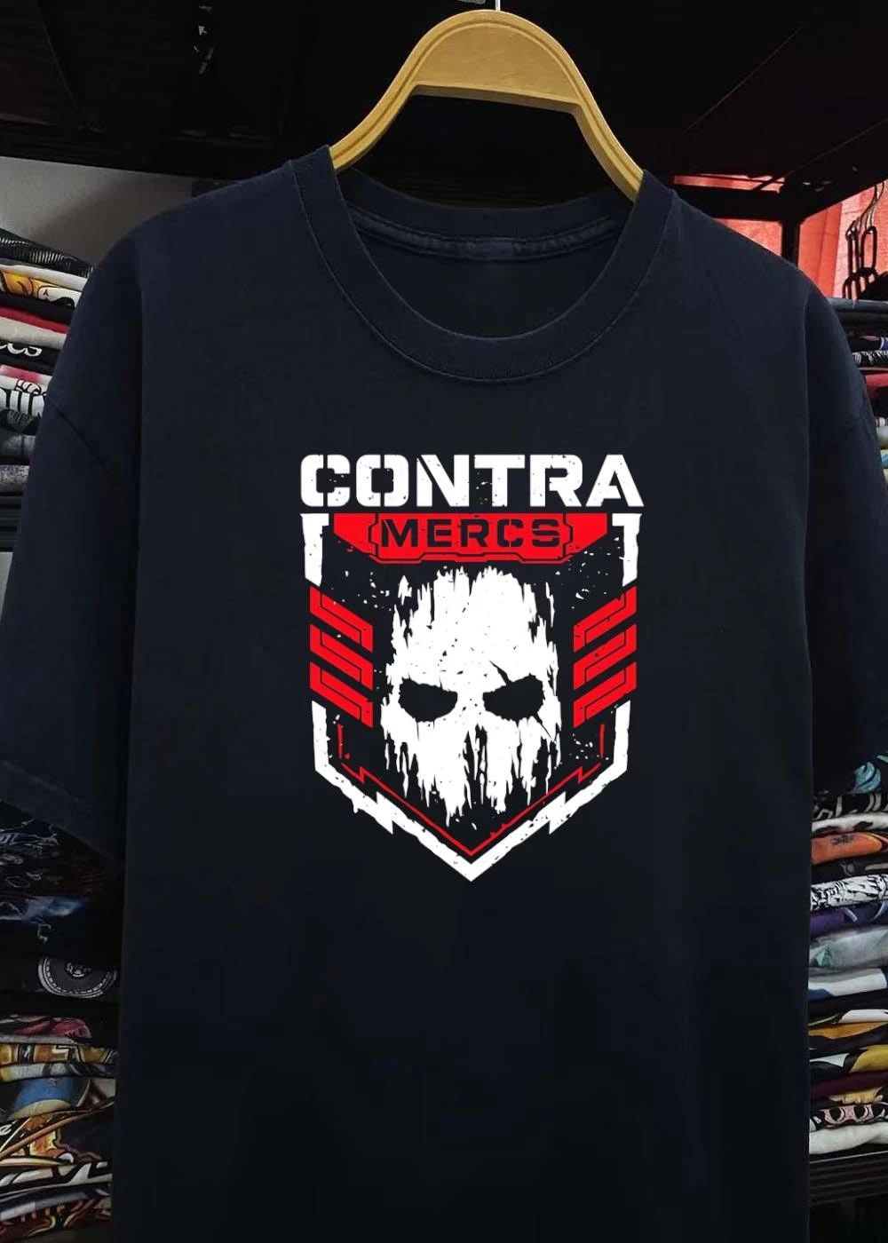 Contra Mercs Military Skull Tactical Graphic T-Shirt
