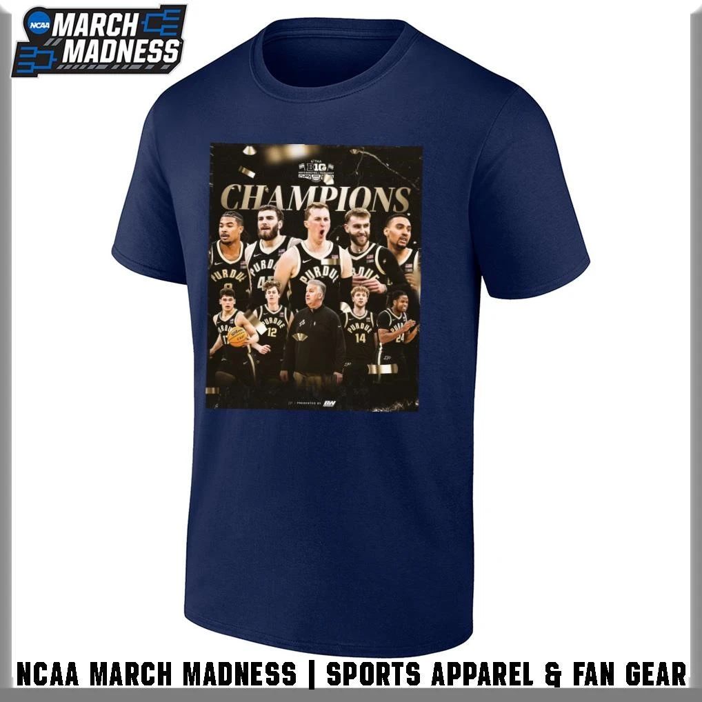 Purdue Boilermakers Men’s Basketball Big Ten 2026 Champions Of The Midwest T-Shirt
