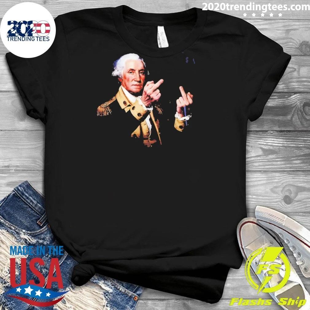 George Washington Middle Finger Usa America 4th Of July Shirt