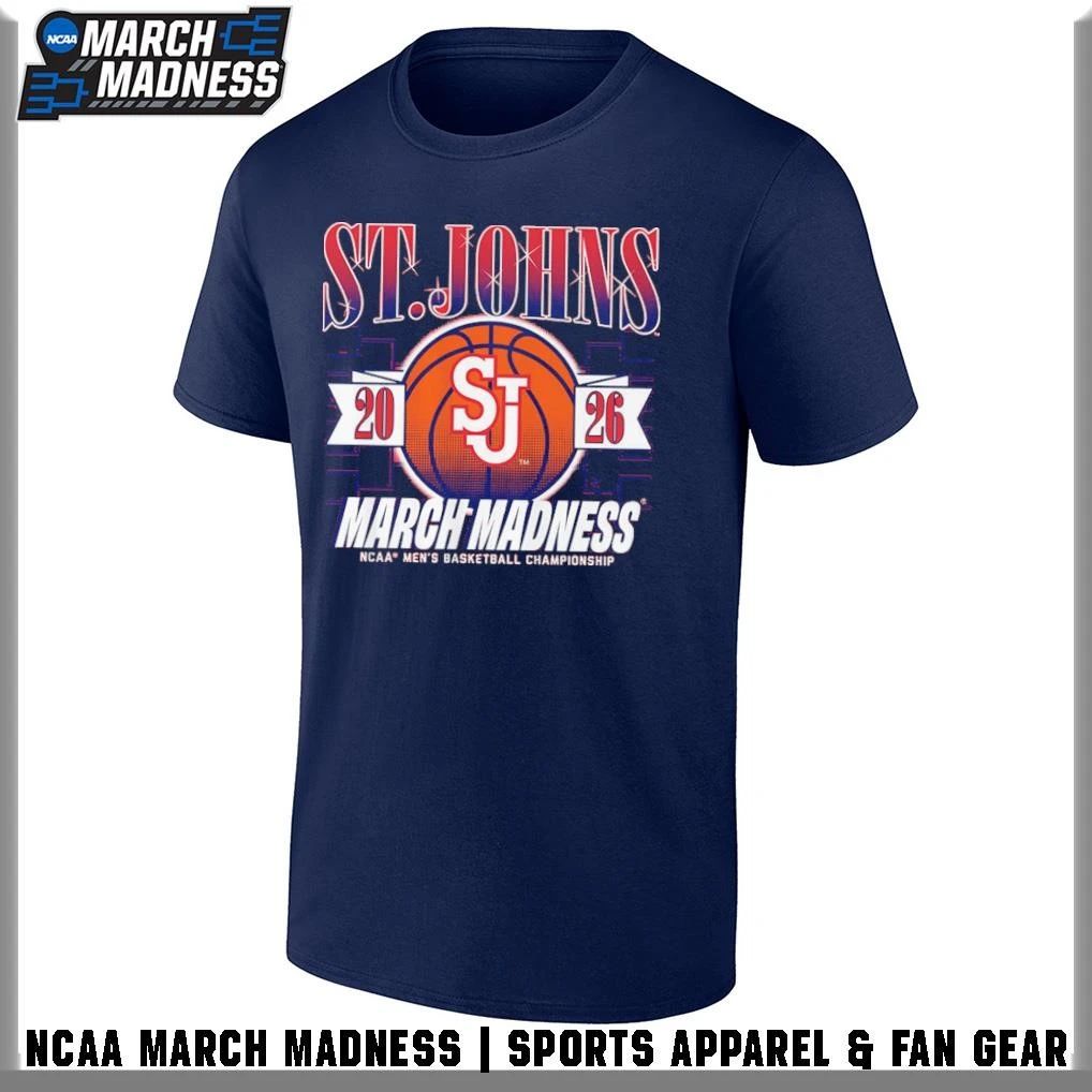 St. Johns Red Storm Men’s Basketball 2026 NCAA Division I Championship March Madness Bound T-Shirt