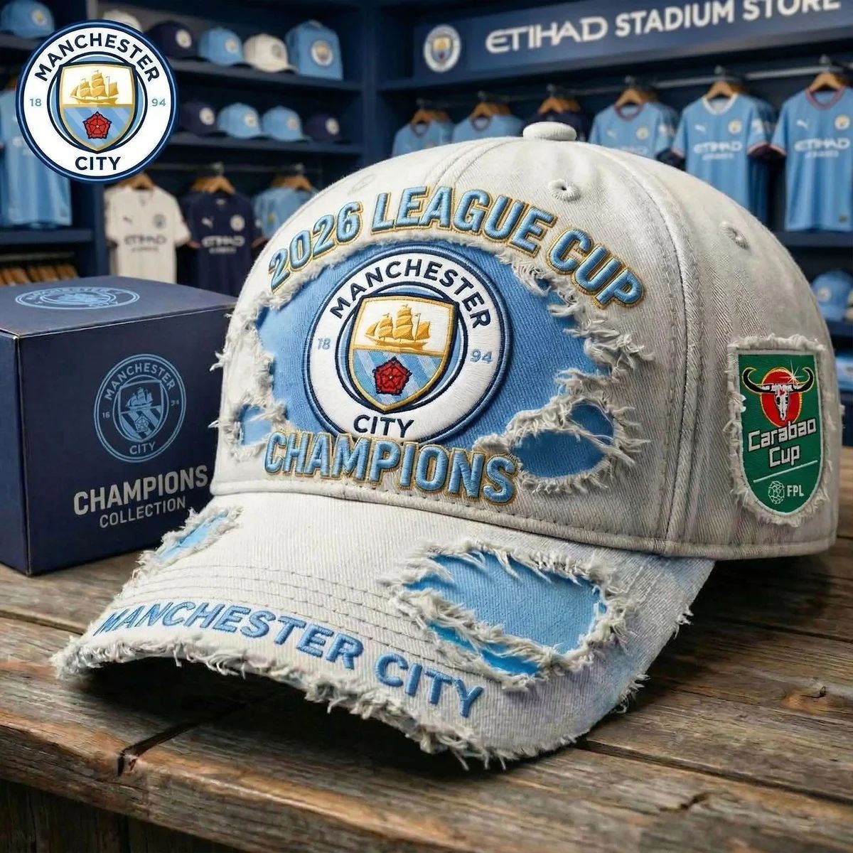 Manchester City 2026 League Cup Champions Cap