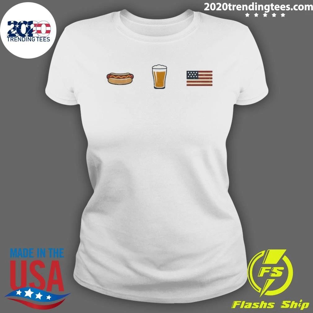 Hotdog Beer American Flag All I Need America 4th Of July 2026 Shirt