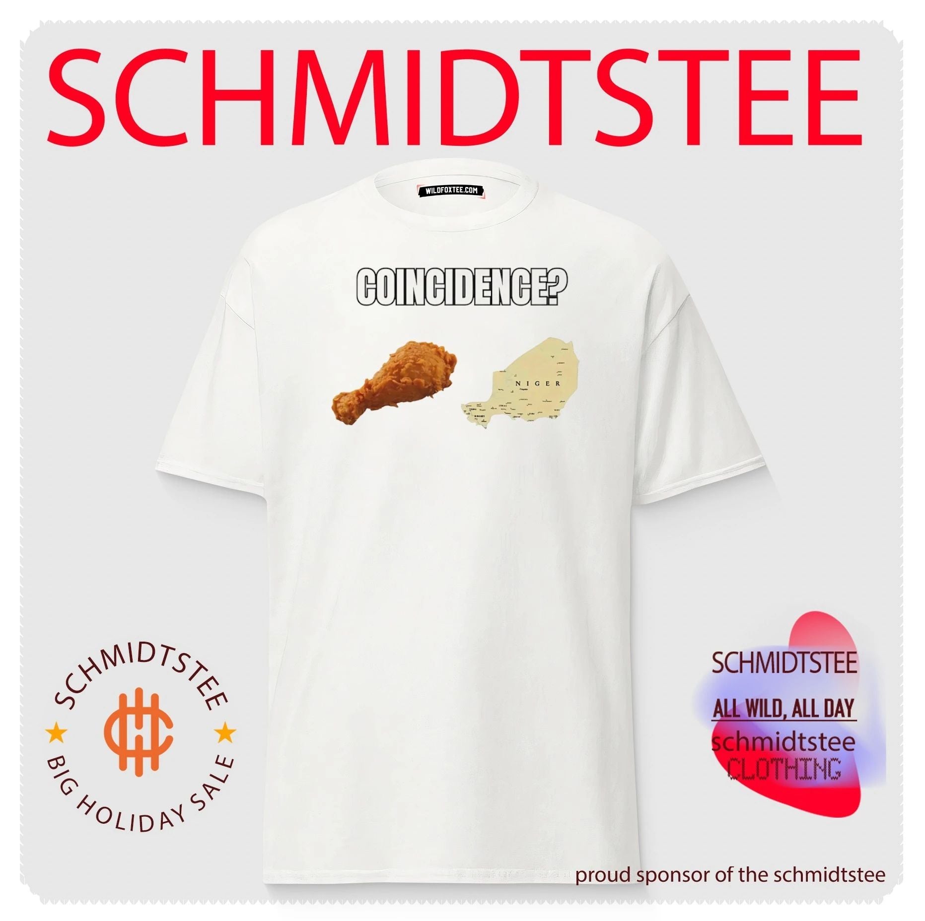 Coincidence between chicken leg and Niger map meme shirt
