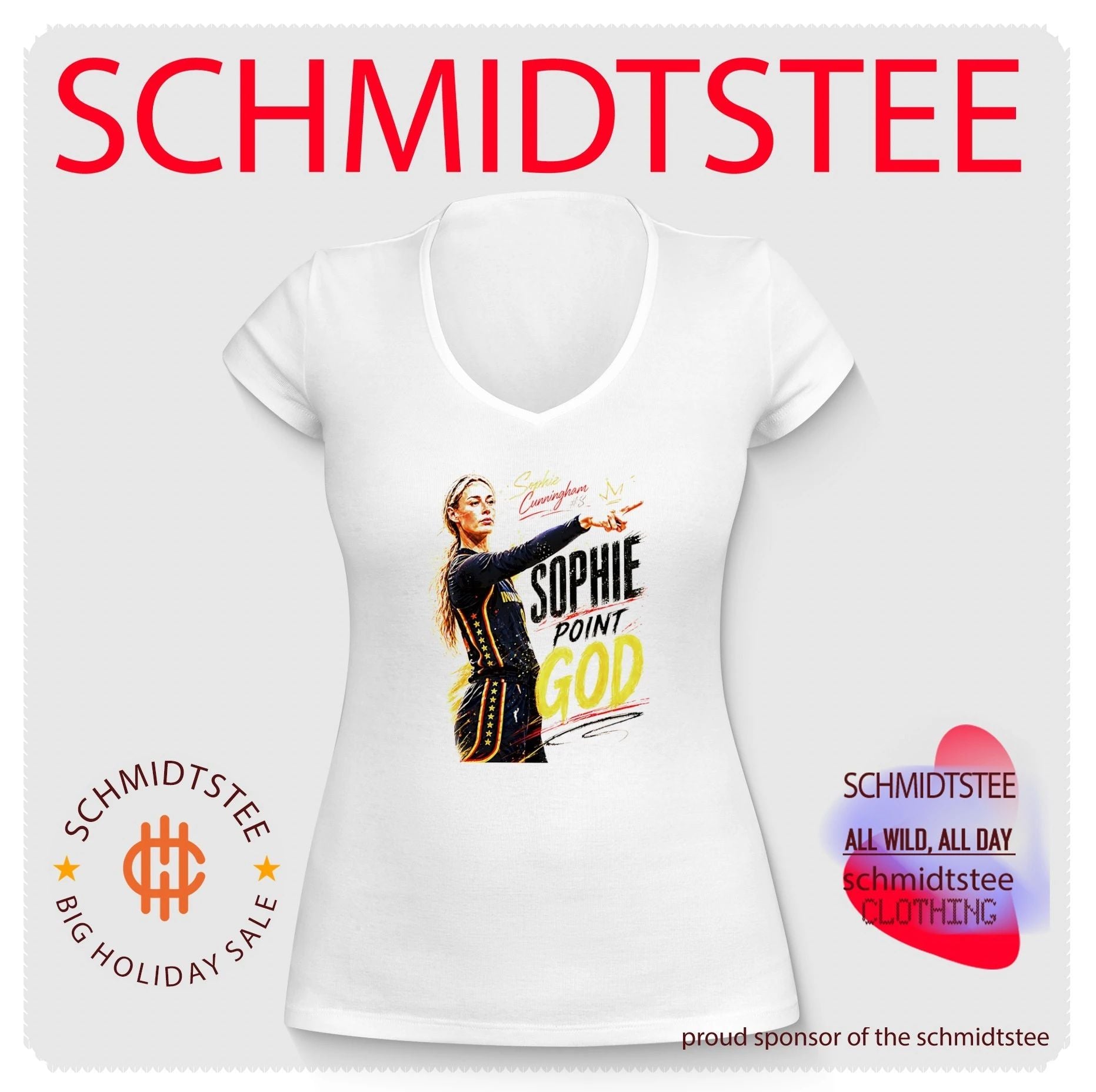 Sophie Cunningham Indiana Fever Point God signature shirt
