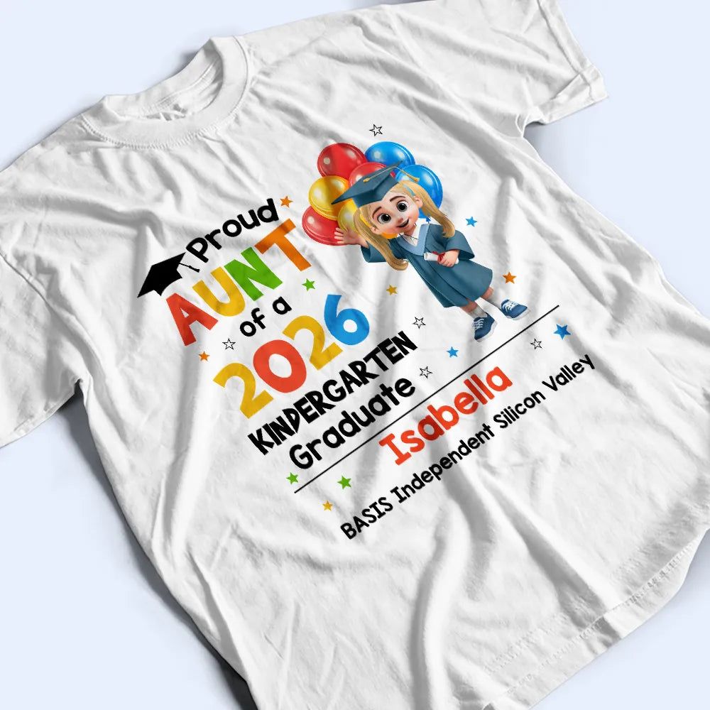 Proud Family Of A Preschool Graduate - Personalized T Shirt