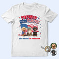 Custom Photo 3D Cartoon With US Accessories Proudly Pawtriotic 250 Years Of Freedom - Personalized T Shirt