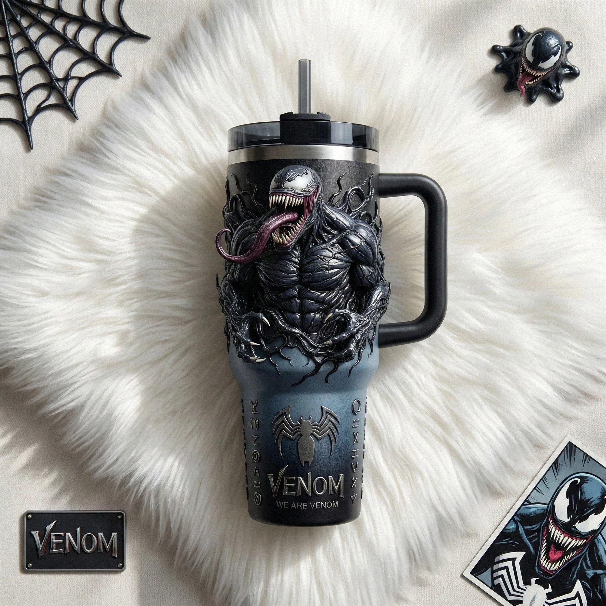 Venom We Are Venom 3D Sculpted Tumbler