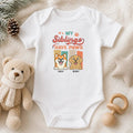 Retro Dogs Cats Siblings Have Paws - Personalized Baby Onesie
